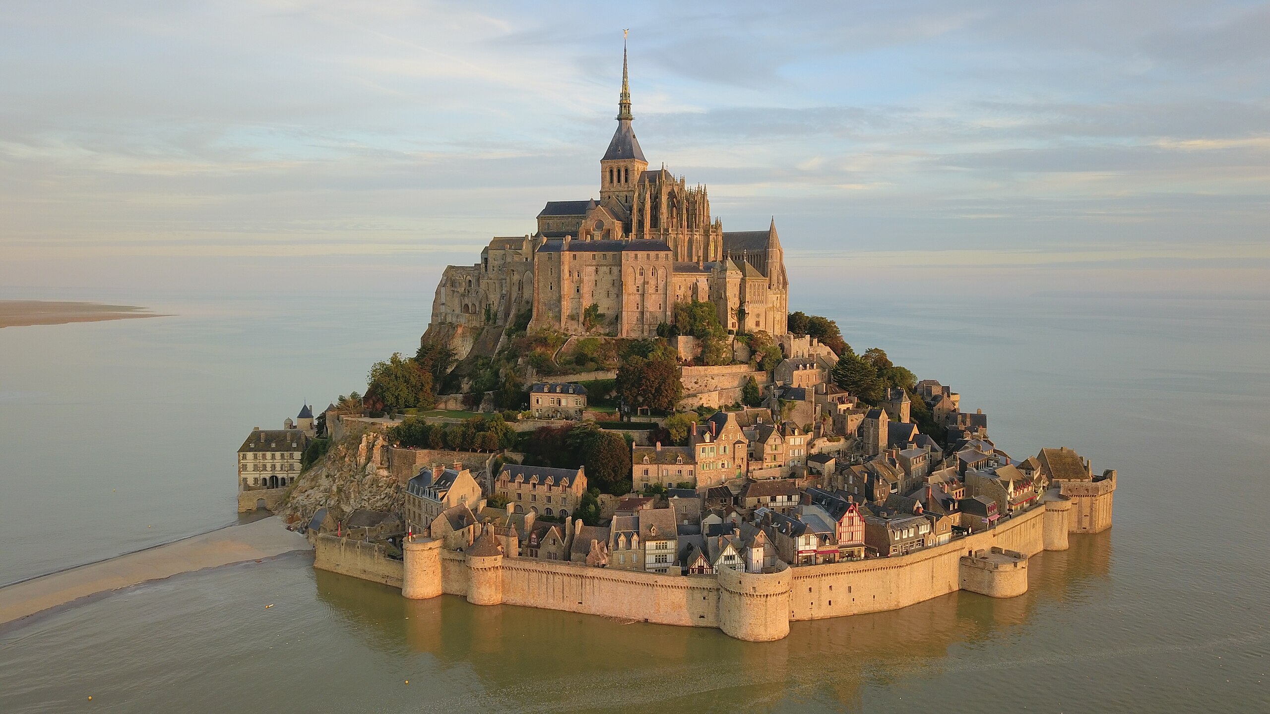 Aerial view of Mont-Saint-Michel