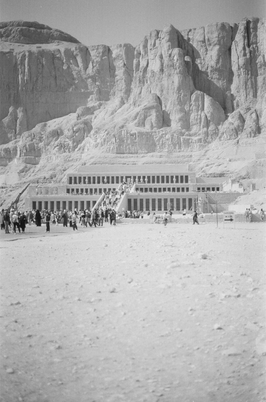 The terraces of Hatshepsut's temple set into the cliff at Deir el-Bahari