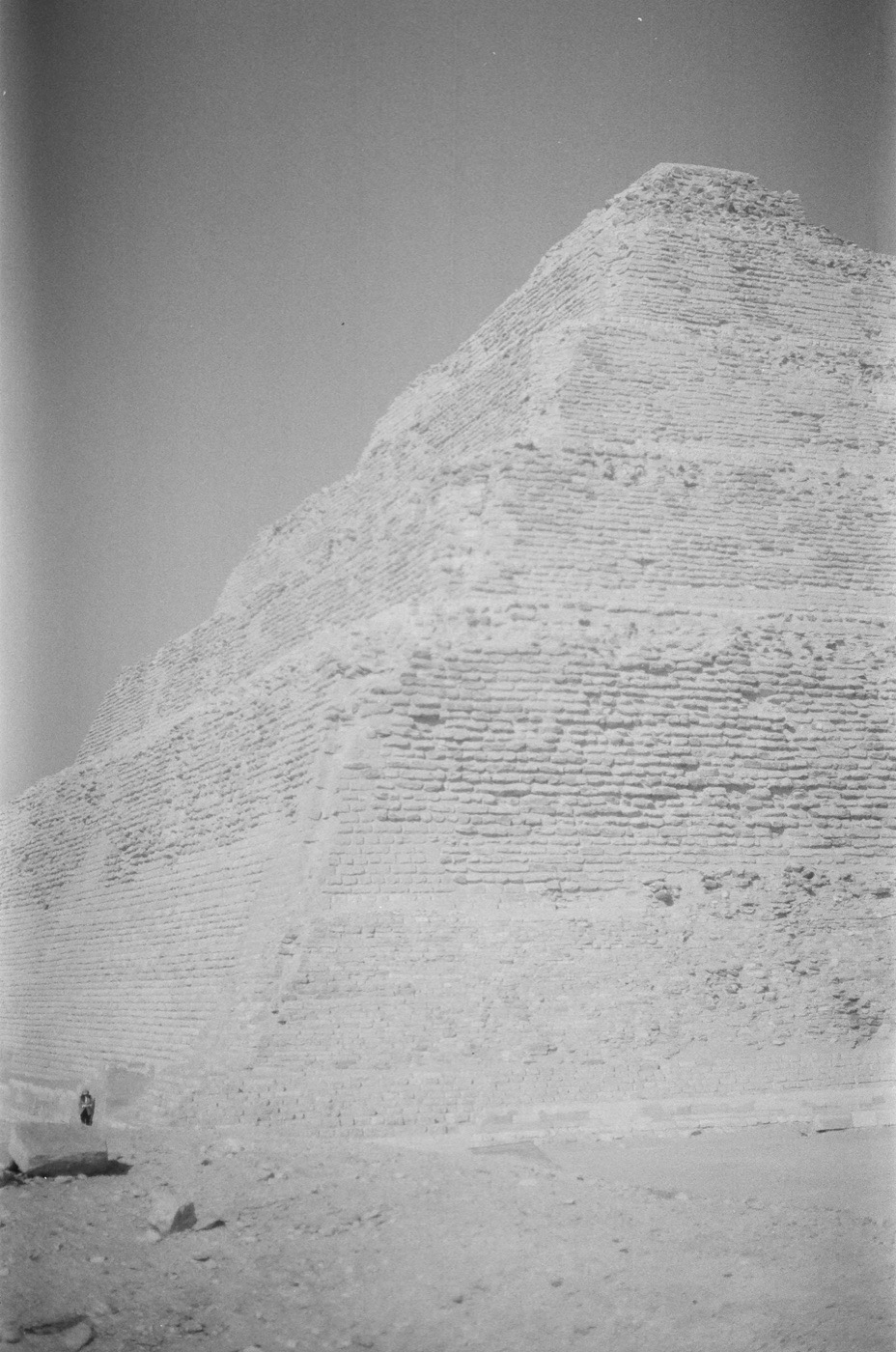 The stepped courses of Djoser's pyramid at Saqqara