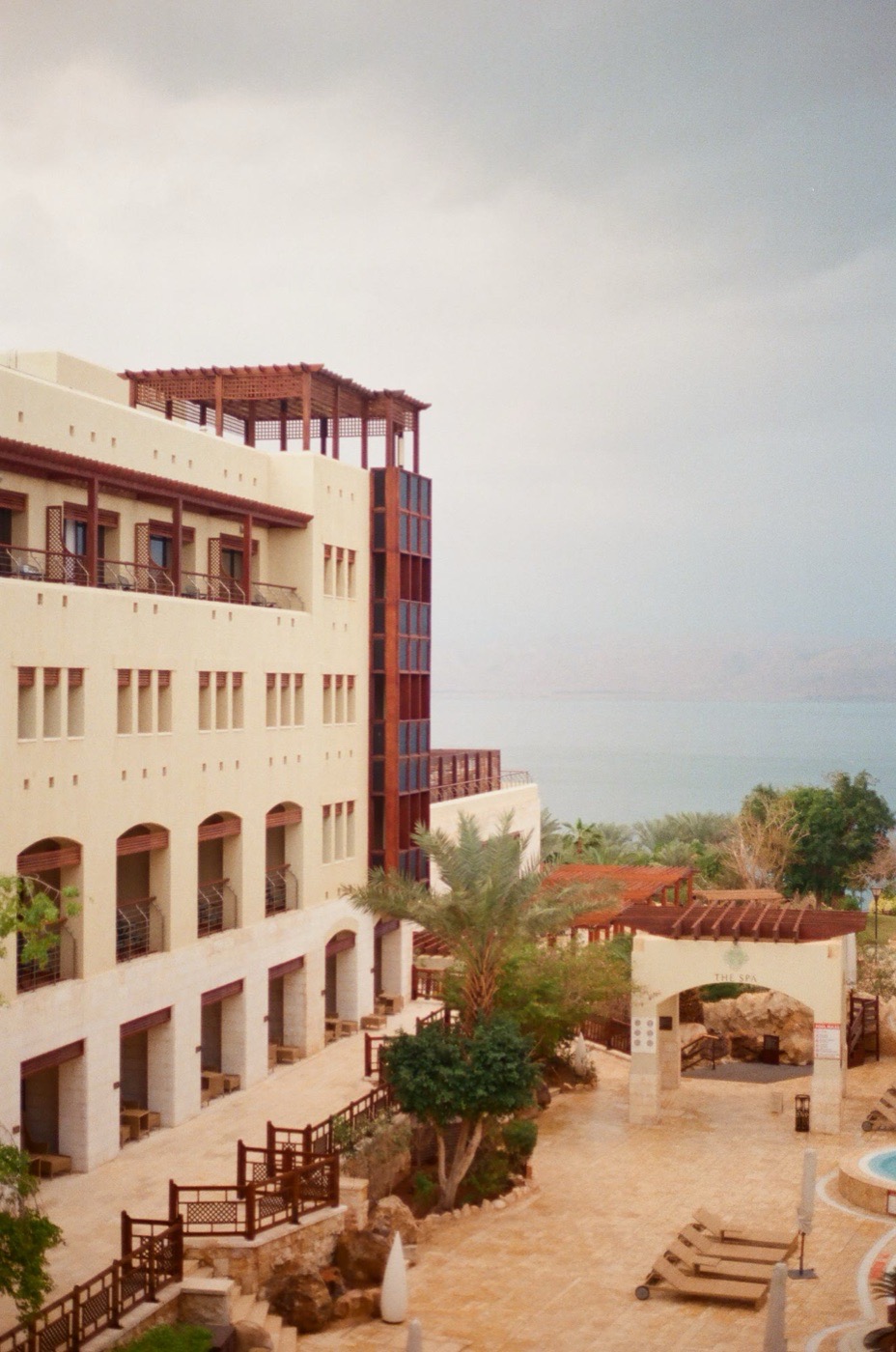 The resort terraces above the Dead Sea