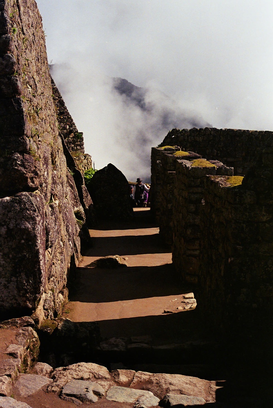An Inca stairway climbing into the cloud